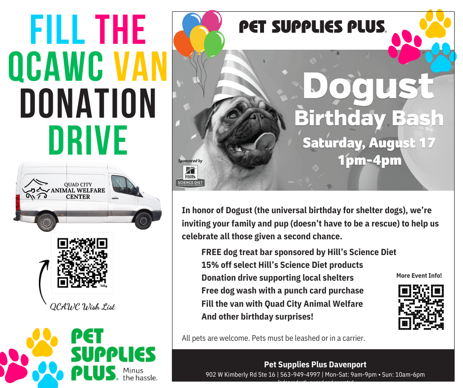 Pet supplies plus donation drive